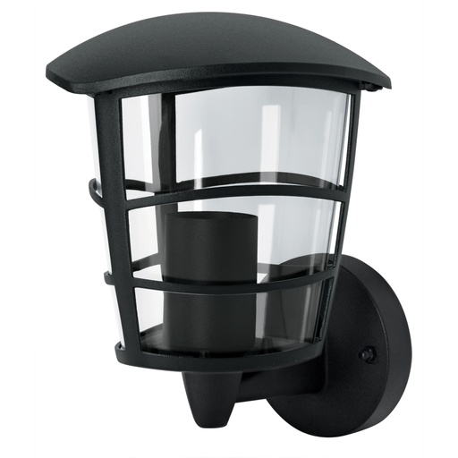 [45092] Arbotante tipo farol moderno soportado p/exteriores, negro ARB-105S