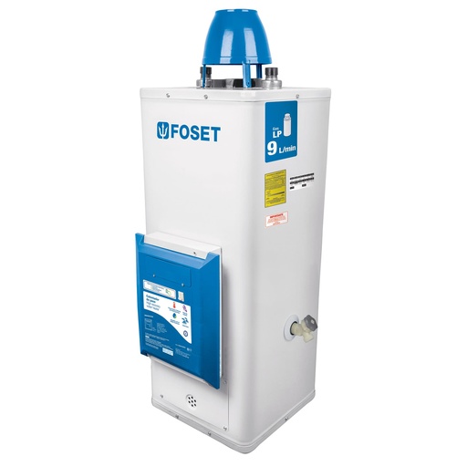 [45278] Calentador de paso, electrónico,9L, 2 servicios,gas LP,Foset CALE-9P-E