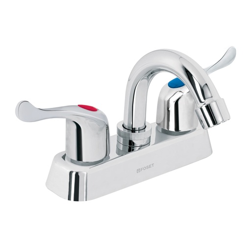 [45512] Mezcladora 4' lavabo, ABS, cuello curvo, palanca, BASIC MP-050P