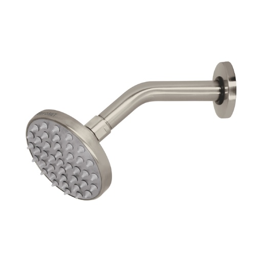 [45575] Regadera satín 4' plato redondo, con brazo, Foset Element R-204N