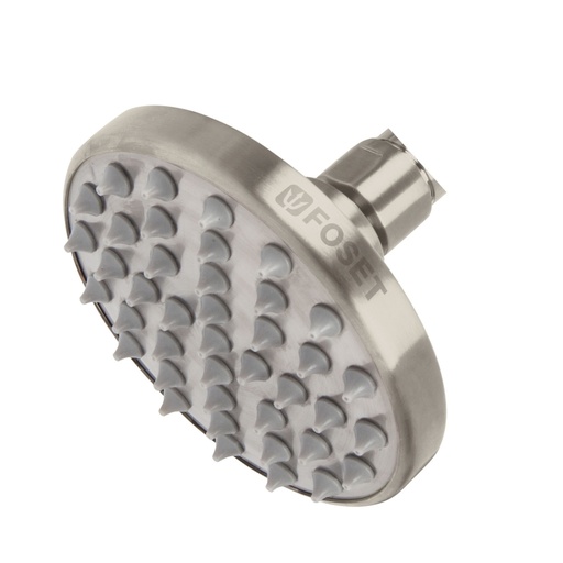 [45581] Regadera satín 4' plato redondo, sin brazo, Foset Element R-204SN
