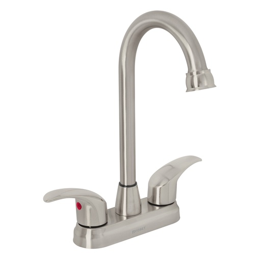 [45622] Mezcladora lavabo 4' satín, tipo bar, palanca, AQUA AQM-62N