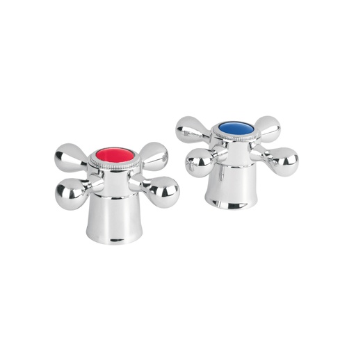[45711] Juego de manerales de cruceta p/lav-fregadero, cromo, Basic MM-800