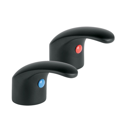 [45716] Juego manerales de palanca p/lav-fregadero,negro mate,Aqua AQMM-62M