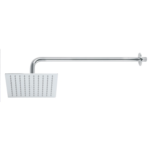 [45771] Regadera plato cuadrado 8' con brazo, cromo, FOSET RIVIERA R-308