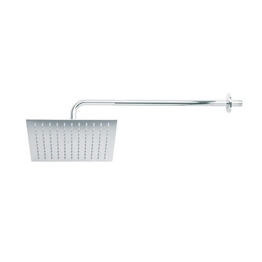 [45773] Regadera plato cuadrado 10' con brazo, cromo, FOSET RIVIERA R-310