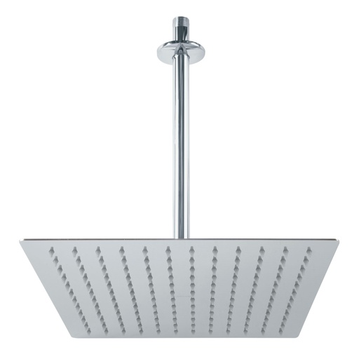 [45775] Regadera plato cuadrado 12' con brazo, cromo, FOSET RIVIERA R-312