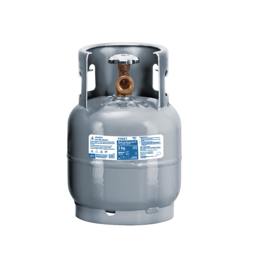 [45887] Cilindro portátil para gas LP, 2kg (4.5lb) Foset CILG-2