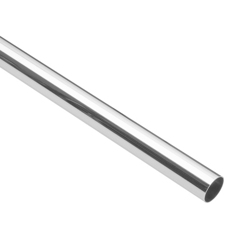 [45892] Tubo redondo para clóset, 2.4 m, acero cromado, HERMEX TR-524