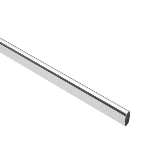 [45899] Tubo ovalado para clóset, 1.2 m, acero cromado, HERMEX TO-512