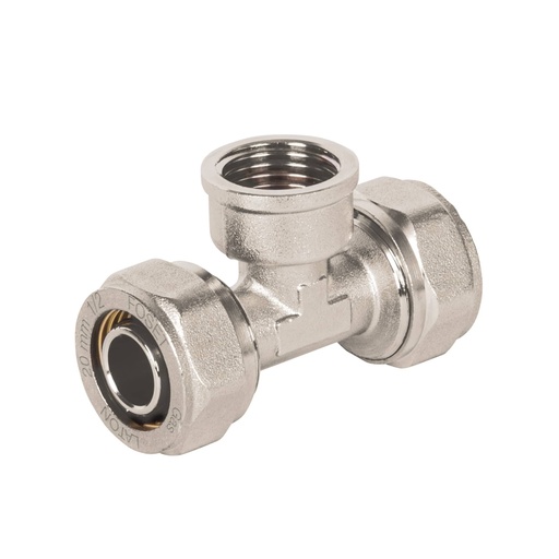 [45930] Tee para PEALPE, 1/2', con rosca hembra central, Foset PPG-12TH