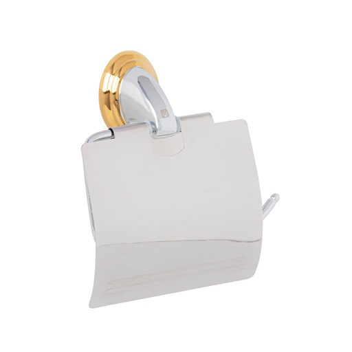 [45981] Portarrollo metálico acabado cromo-oro, Foset Aqua AQA-82G