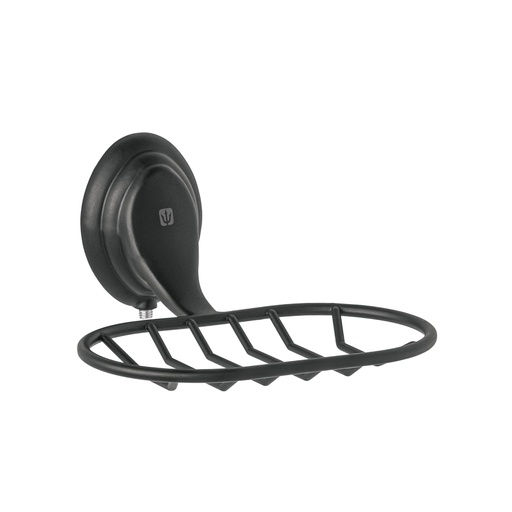 [45991] Jabonera metálica negro, Foset Aqua AQA-84M