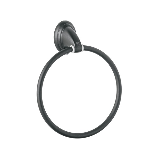 [45999] Toallero argolla metálico acabado negro, Foset Aqua AQA-87M