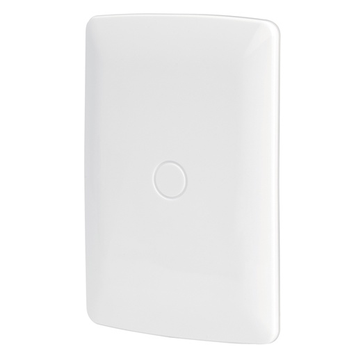 [46141] Placa de ABS, ciega, línea Italiana, color blanco, Volteck PPC-IB