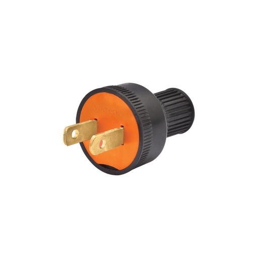 [46210] 2 Clavijas no polarizadas redondas de PVC, Volteck CL-HR