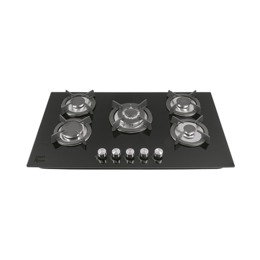 [46248] Parrilla gas empotrable 90cm, 5 quem, vidrio negro, Riviera PAE-905GV