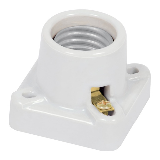 [46522] Portalámpara de porcelana, cuadrado, Volteck POPO-11