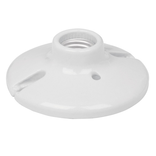 [46524] Portalámpara de porcelana, 4-1/2', redonda, Volteck POPO-18