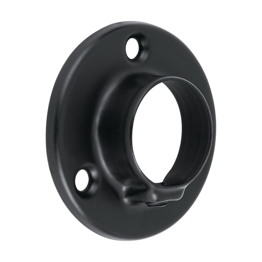 [46582] Brida negra para tubo redondo de closet, HERMEX BTR-3N