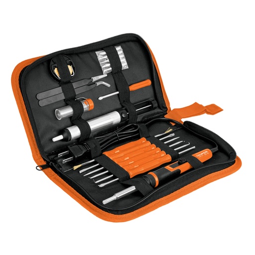[102424] Kit soldadura electrónica con cautín de 25 W, temp regulable CAU-25ERK