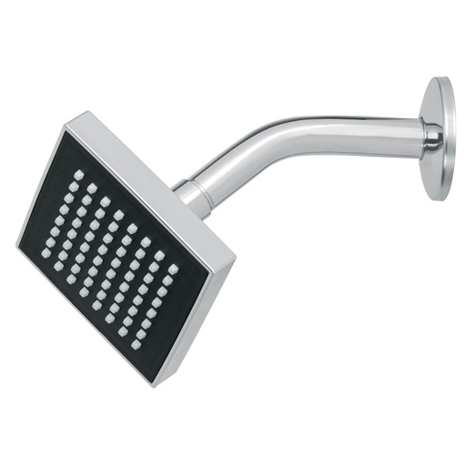 [46732] Regadera cuadrada ABS 4' acabado cromo con brazo, Foset R-403