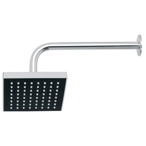 [46734] Regadera cuadrada ABS 6' acabado cromo con brazo, Foset R-404