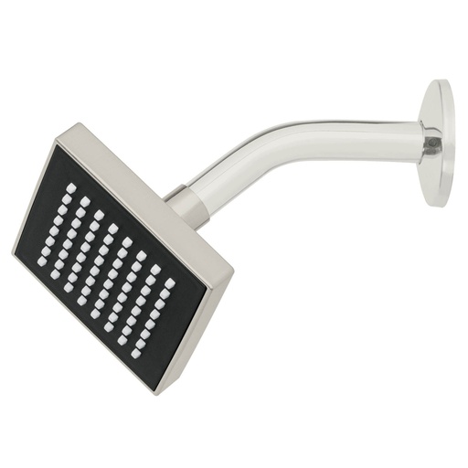[46738] Regadera cuadrada ABS 4' acabado satín con brazo, Foset R-403N
