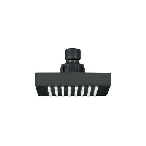[46745] Regadera cuadrada ABS 4' acabado negro mate sin brazo, Foset R-403SM