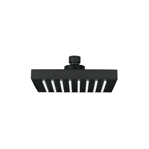 [46747] Regadera cuadrada ABS 6' acabado negro mate sin brazo, Foset R-404SM