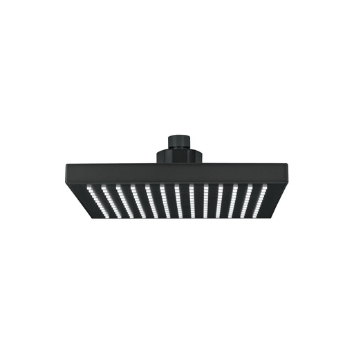 [46749] Regadera cuadrada ABS 8' acabado negro mate sin brazo, Foset R-405SM