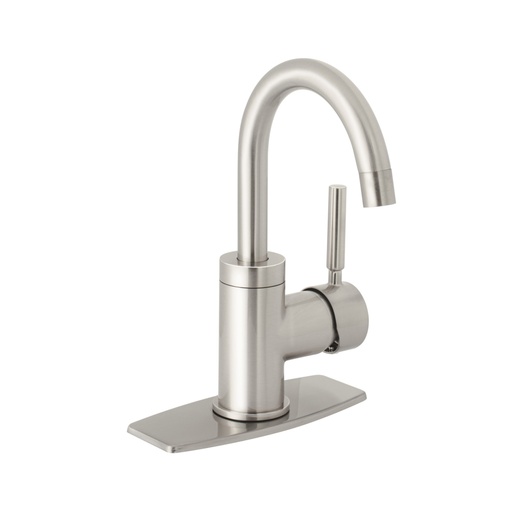 [46763] Monomando corto para lavabo, satín, Foset Tubig TBM-45N