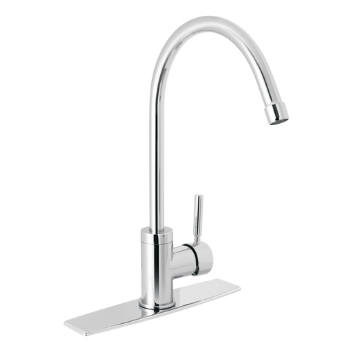 [46765] Monomando para fregadero, cuello alto, cromo, Foset Tubig TBF-83