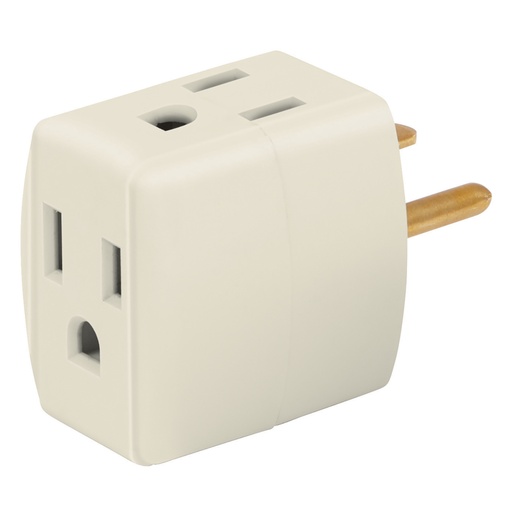 [46800] Multicontacto triple aterrizado, tipo cubo, Volteck MUL-310