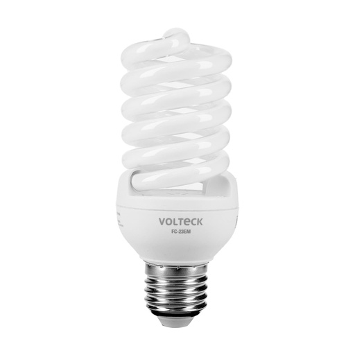 [46839] Lámpara espiral mini T2 23 W luz cálida en blíster, Volteck FC-23EM