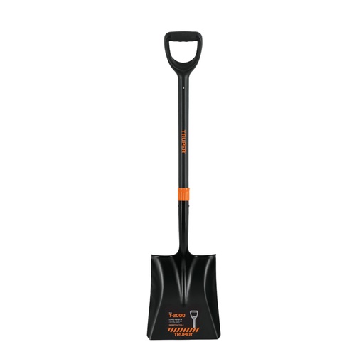 [102457] Pala cuadrada T-2000, puño 'Y' mango fibra de vidrio, Truper PCY-PF