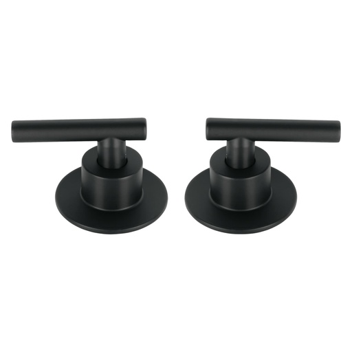 [46877] Juego de 2 manerales para regadera, palanca, negro, Tubig TBMR-62M