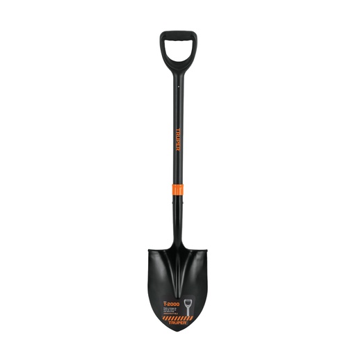 [102458] Pala redonda T-2000, puño 'Y' mango fibra de vidrio, Truper PRY-PF
