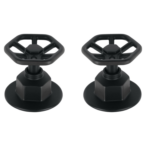 [46880] Juego de 2 manerales para regadera, volante, negro, Tubig TBMR-61M