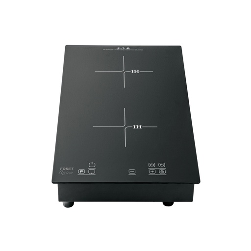 [46917] Parrilla inducción empotrable 30cm, 2 quem, vidrio, Riviera PAE-302NI