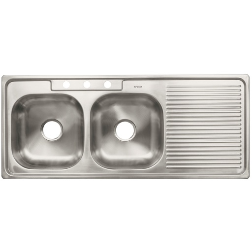 [47022] Tarja de empotrar 120x50cm doble tina izquierda, Foset Basic TA-1202TIB