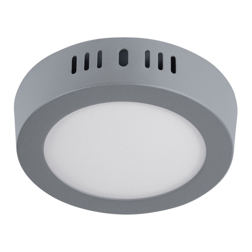 [47346] Luminario LED tipo plafón 6 W, redondo, luz de día, gris PLA-214L
