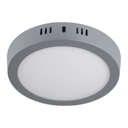[47347] Luminario LED tipo plafón 12 W, redondo, luz de día, gris PLA-215L