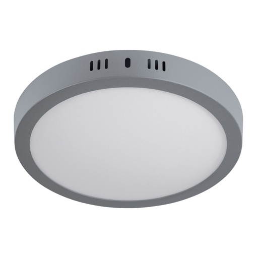 [47348] Luminario LED tipo plafón 18 W, redondo, luz de día, gris PLA-216L