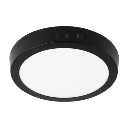 [47396] Luminario LED tipo plafón 12 W, redondo, luz de día, negro PLA-225L
