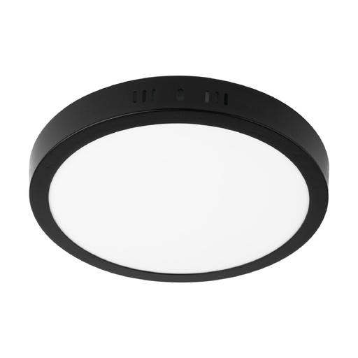 [47397] Luminario LED tipo plafón 18 W, redondo, luz de día, negro PLA-227L