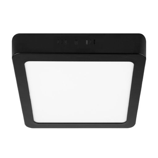 [47416] Luminario LED tipo plafón 12 W, cuadrado, luz de día, negro PLA-231L