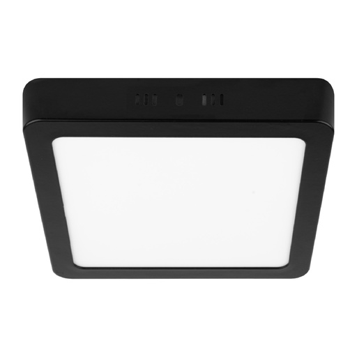 [47417] Luminario LED tipo plafón 18 W, cuadrado, luz de día, negro PLA-232L