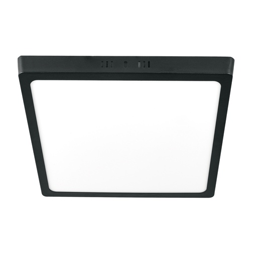 [47418] Luminario LED tipo plafón 24 W, cuadrado, luz de día, negro PLA-233L