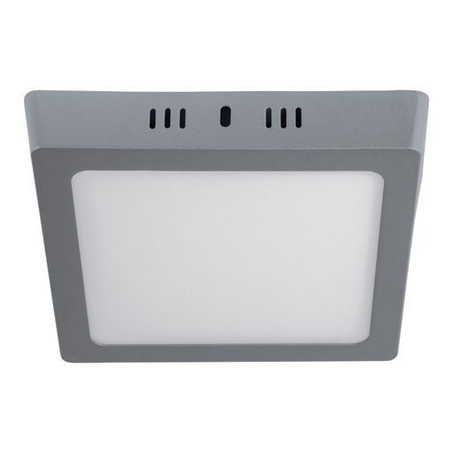 [47447] Luminario LED tipo plafón 12 W, cuadrado, luz de día, gris PLA-219L